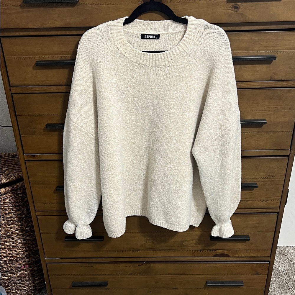 Soft Cream Crewneck Sweater